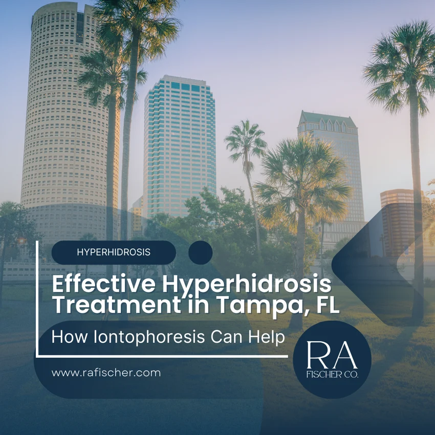 Hyperhidrosis Treatment in Tampa, FL. Image of The Fischer iontophoresis treatment for effective hyperhidrosis in Tampa, FL USA. Blog post cover image #1