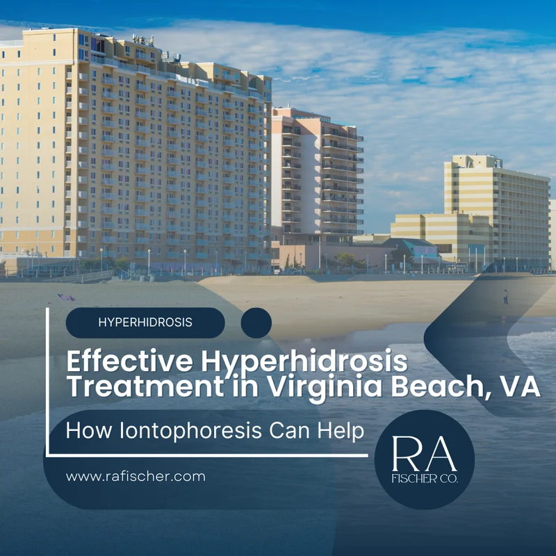 Hyperhidrosis Treatment in Virginia Beach, VA. Image of The Fischer iontophoresis treatment for effective hyperhidrosis in Virginia Beach, VA USA. Blog post cover image #1