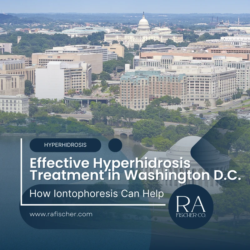 Hyperhidrosis Treatment in Washington, DC. Image of The Fischer iontophoresis treatment for effective hyperhidrosis in Washington, DC USA. Blog post cover image #1