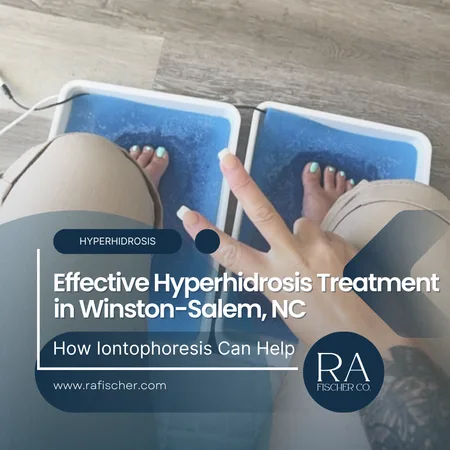 Hyperhidrosis Treatment in Winston-Salem, NC. Image of The Fischer iontophoresis treatment for effective hyperhidrosis in Winston-Salem, NC USA. Blog post cover image #2